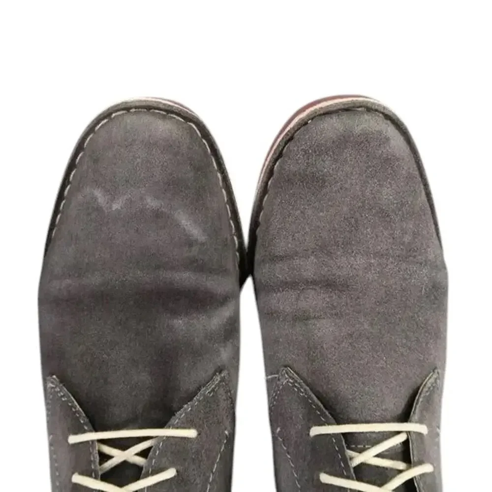 Kenneth Cole Shoes Mens 10 Oxford Desert Boot Classic Suede Dress Comfort Grey